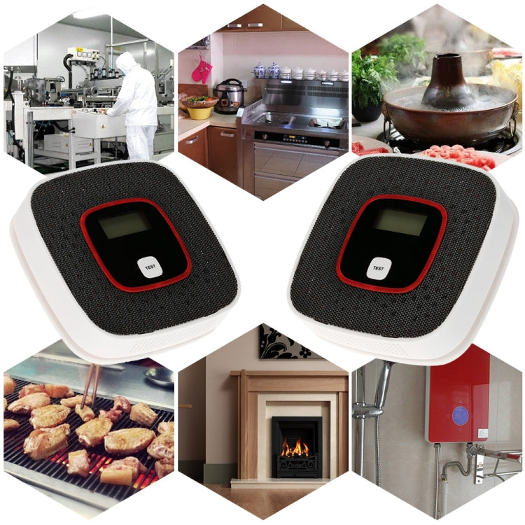 Carbon Monoxide Detector Gas Alarm Sensor Poisoning Gas Tester Human Voice Warning Detector with LCD Display Carbon Monoxide Detector Gas Alarm Sensor Poisoning Gas Tester Human Voice Warning Detector with LCD Display